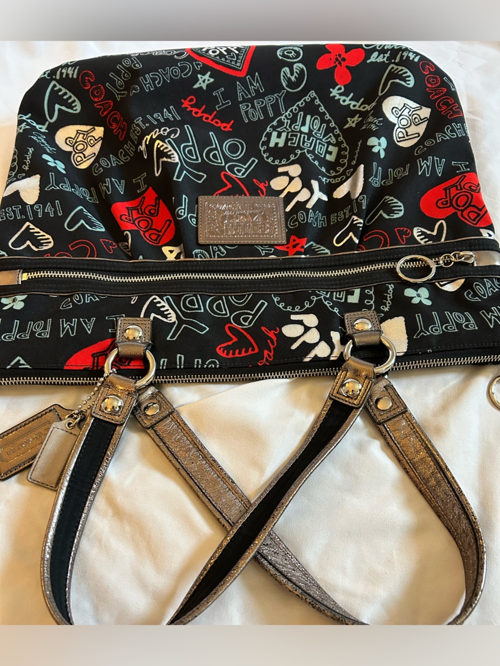 Coach Graffiti Poppy Tote - Picture 11 of 16